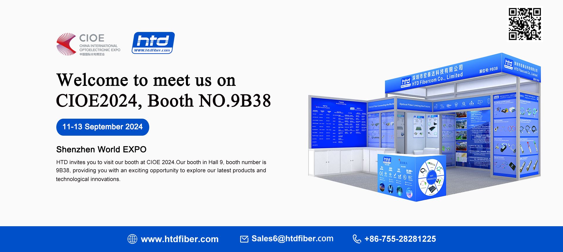 Welcome to meet us on CIOE2024, Booth NO.9B38